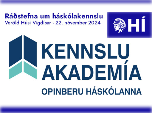 Mynd með logo Kennsluakademíunnar og texta þar sem stendur að ráðstefnan sé 22. nóvember